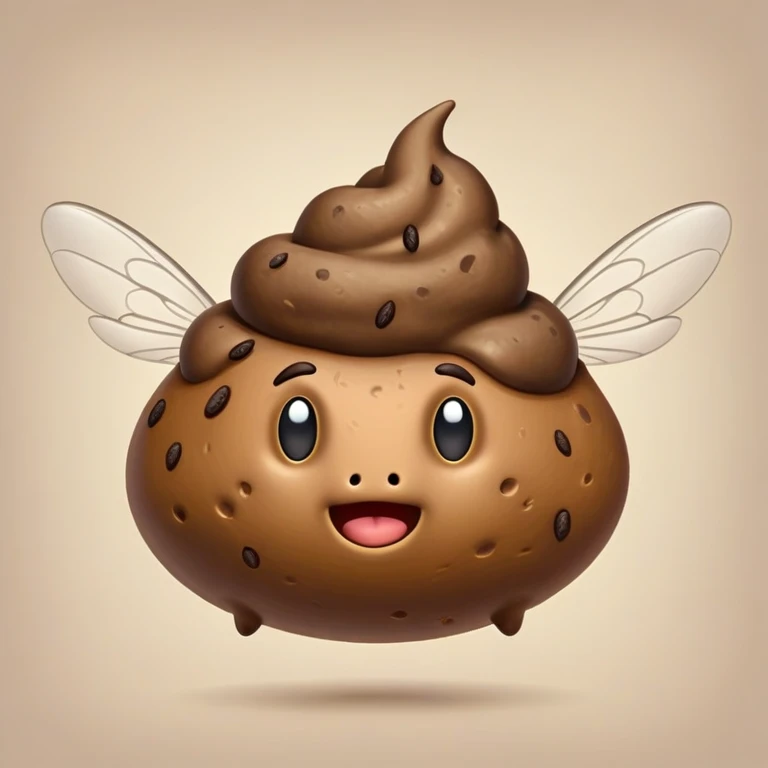 flying shit emoji