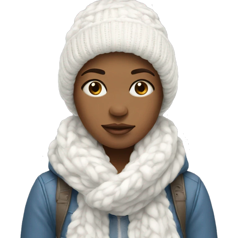 Winter girl white cozy  emoji