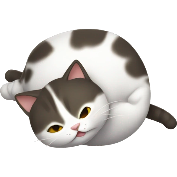 cat rolling over emoji
