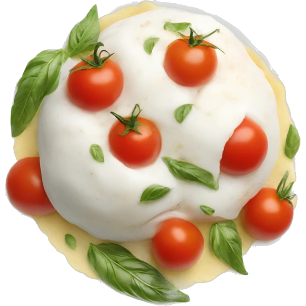 buratta with tomatoes  emoji