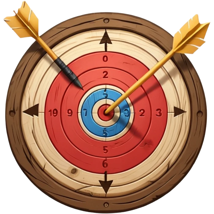 A target with an arrow in the center emoji