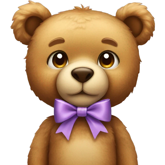 Teddy bear with bow emoji
