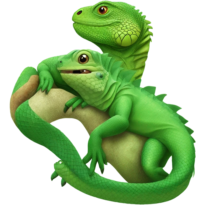 iguana and snake emoji