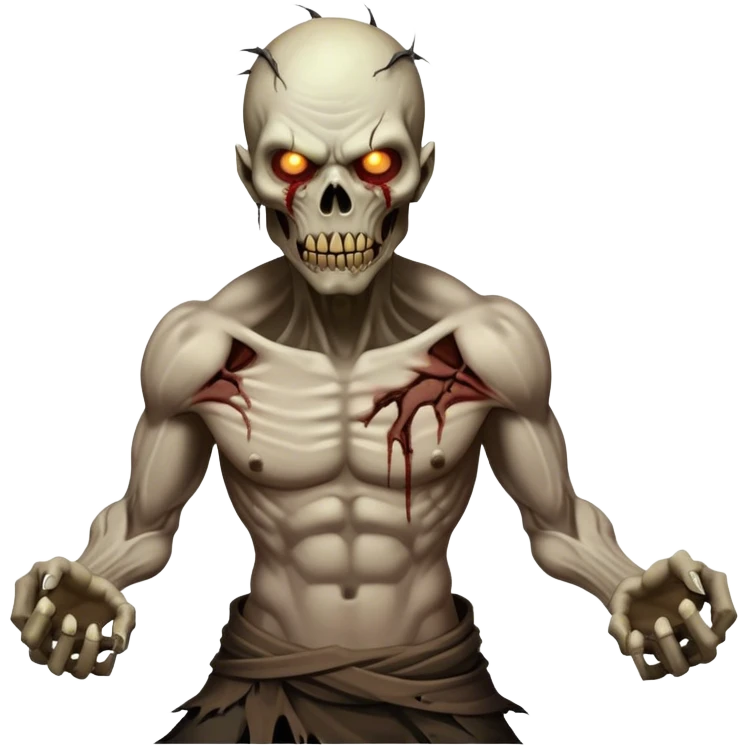 Cinematic Realistic WoW undead civilian Portrait, captured in a fierce, battle-ready stance, muscles taut beneath his tattered, earth-toned attire. His decayed, pallid skin and glowing eyes are rendered with intense lifelike detail and dynamic lighting, high shine, embodying the raw, relentless fury of an undead civilian in the heat of combat. emoji