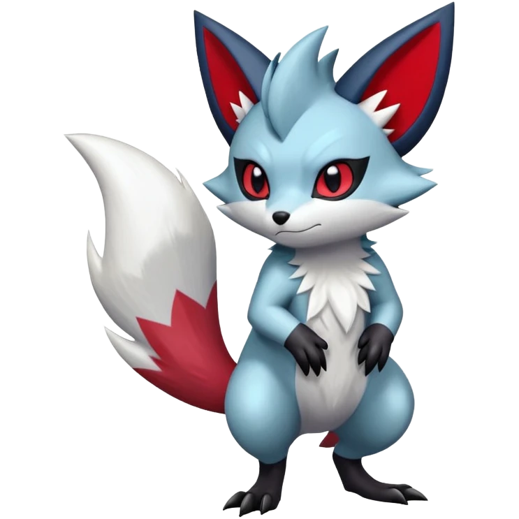 Zangoose-Zorua-Sneasel-hybrid (full body) emoji