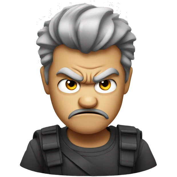 Angry face emoji