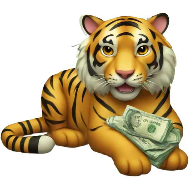 Money with an tiger emoji