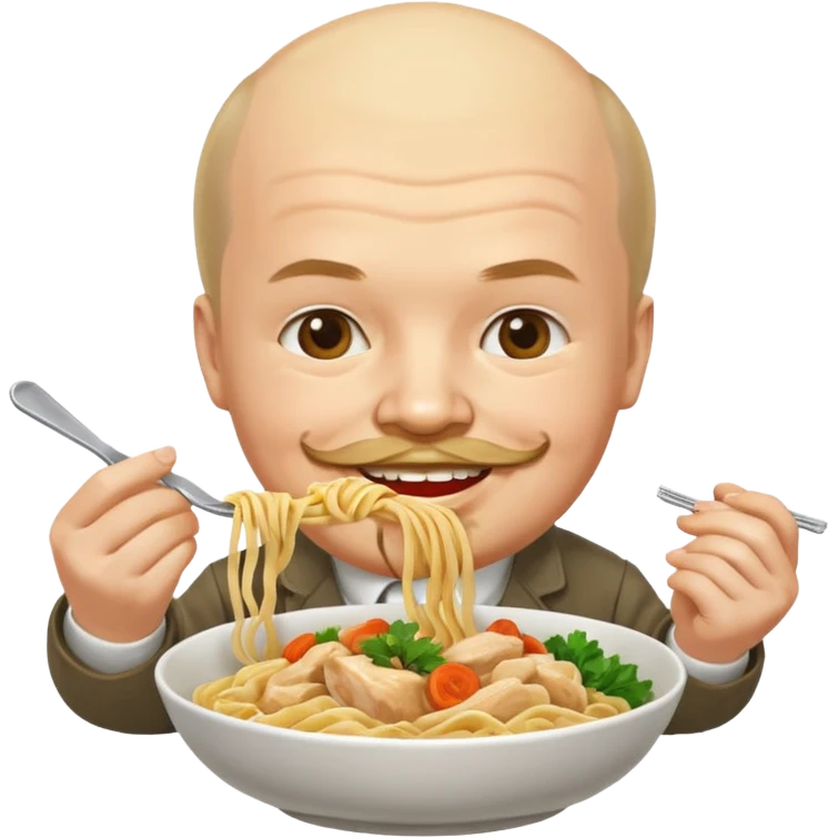 Lenin ăn mì gà emoji