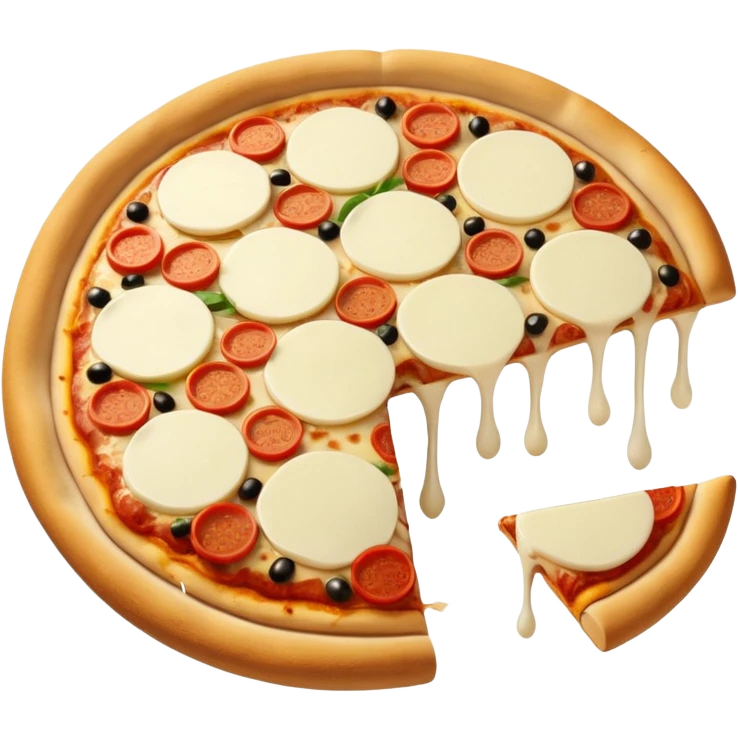 pizza con tantissima mozzarella  emoji