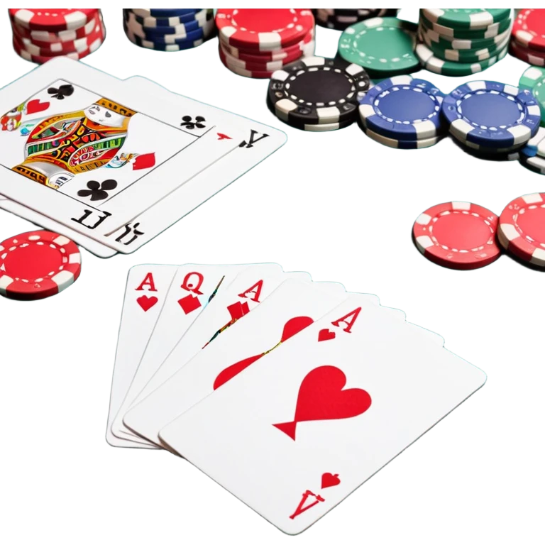 live casino with cards and chips emoji