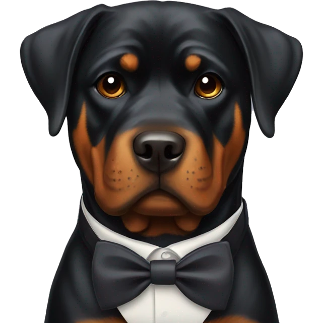 Rottweiler with Bow tie emoji