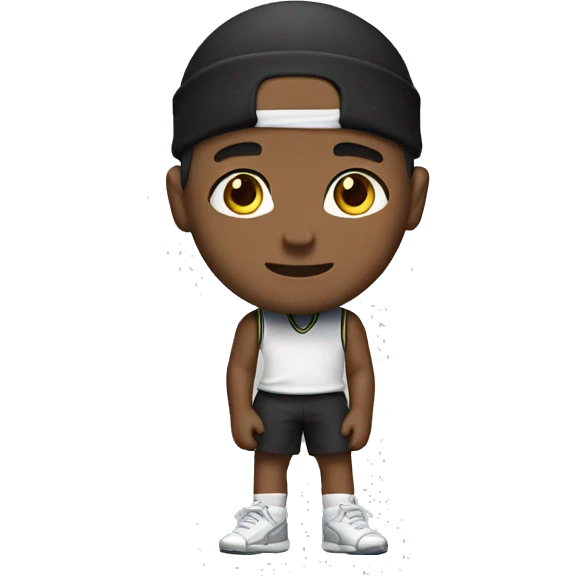 Brad pit emoji of him in a trainer outfit with a headband white emoji