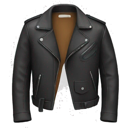 leather jacket on whiteenco emoji