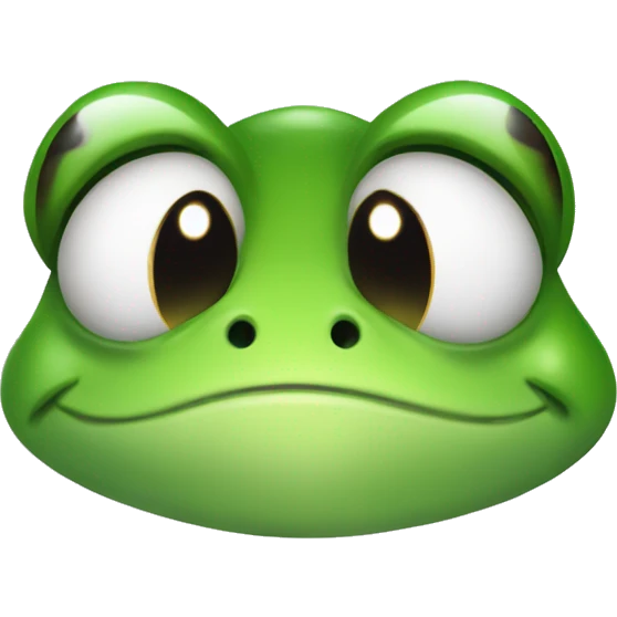 teary happy frog emoji