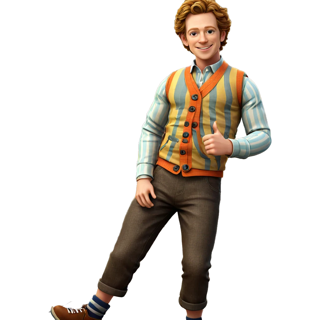 happy boy in striped vest emoji