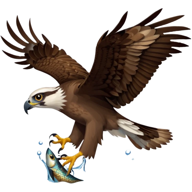 Osprey with fish emoji