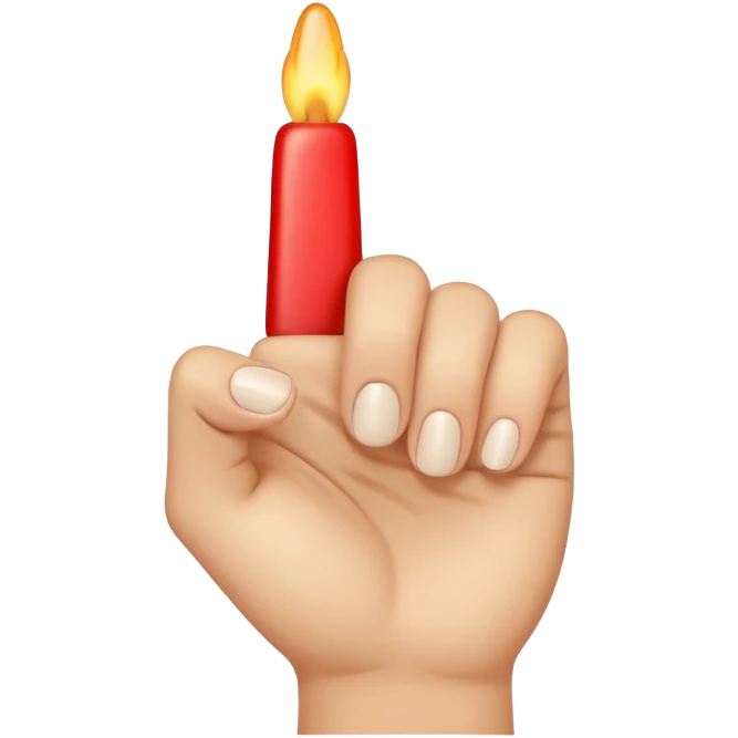 Middle finger poking out & curled  emoji