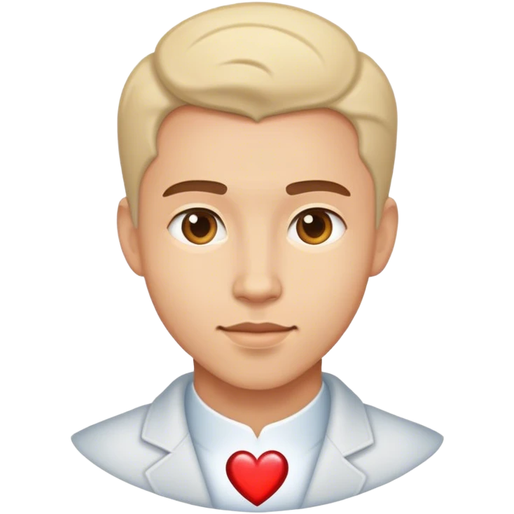 Handsome in a heart emoji