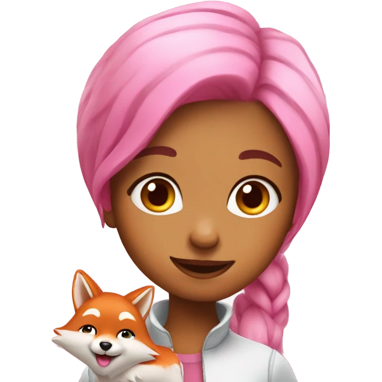 girl pink fox emoji