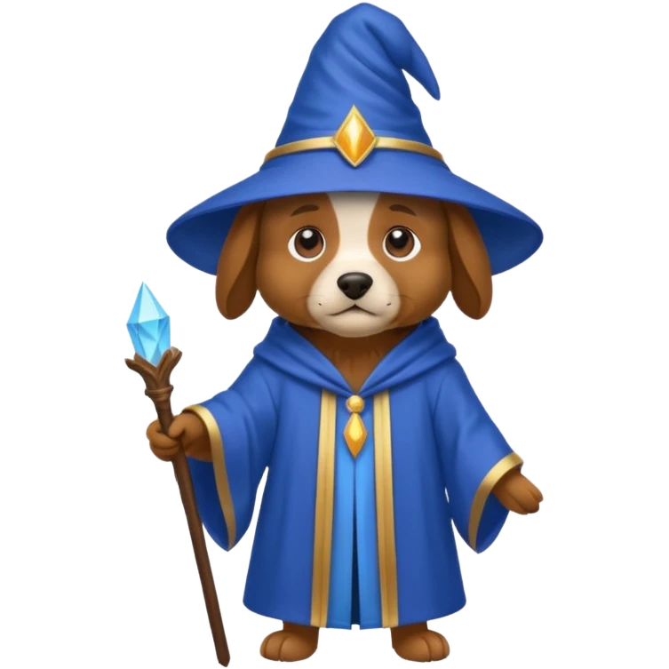 Dog wizard emoji