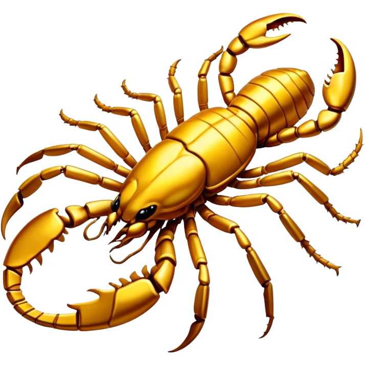 The scorpion is golden in color emoji