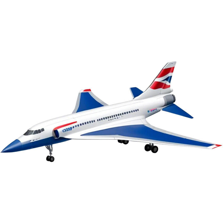 Concorde - British Airways (Model Year: 2020) (Iconic colour: White with blue and red) emoji