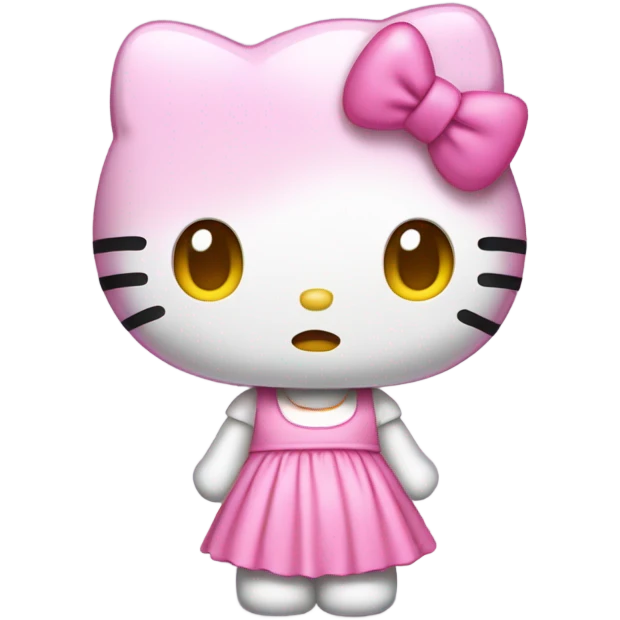 Crying hello kitty emoji