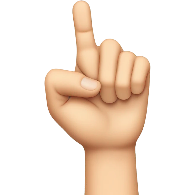 Hand Gesture Details:

Finger Positions:

Thumb: Extended outward.

Index Finger: Extended upward.

Middle and Ring Fingers: Folded down towards the palm.

Pinky Finger: Extended upward. emoji