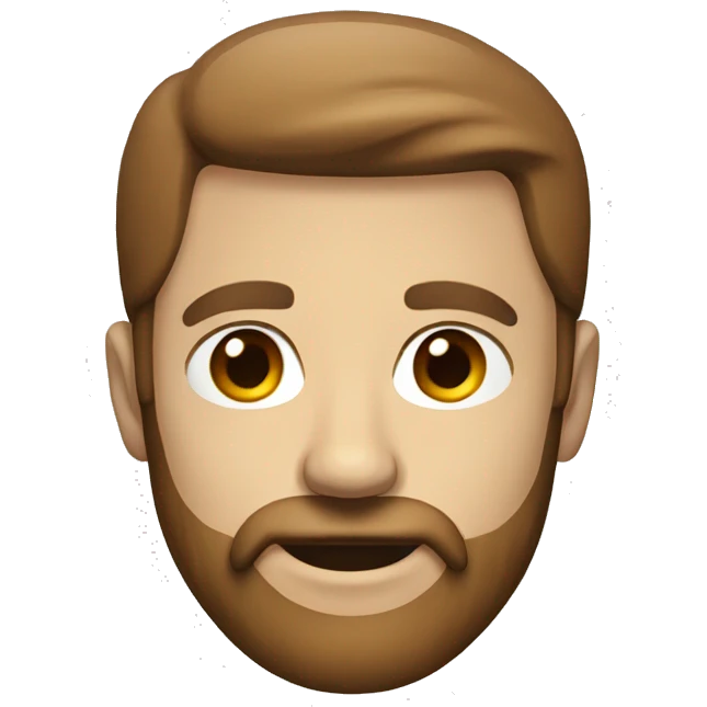 whiteman with brown beard emoji