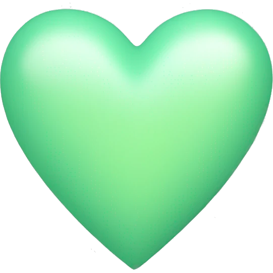 pastel green heart emoji
