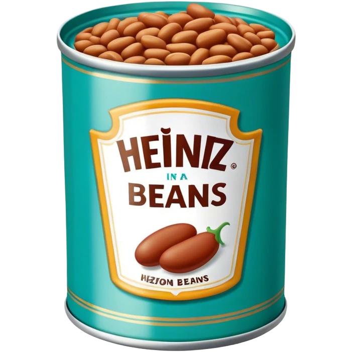 Heinz beans in turquoise can emoji