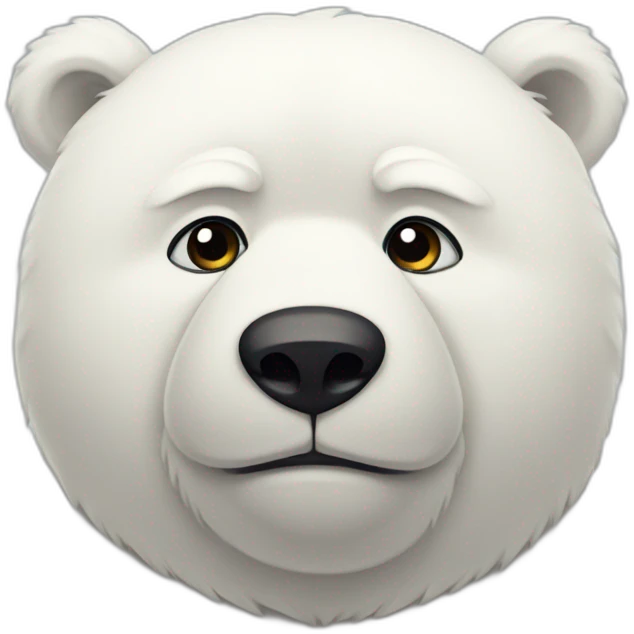 Oso polar triste emoji