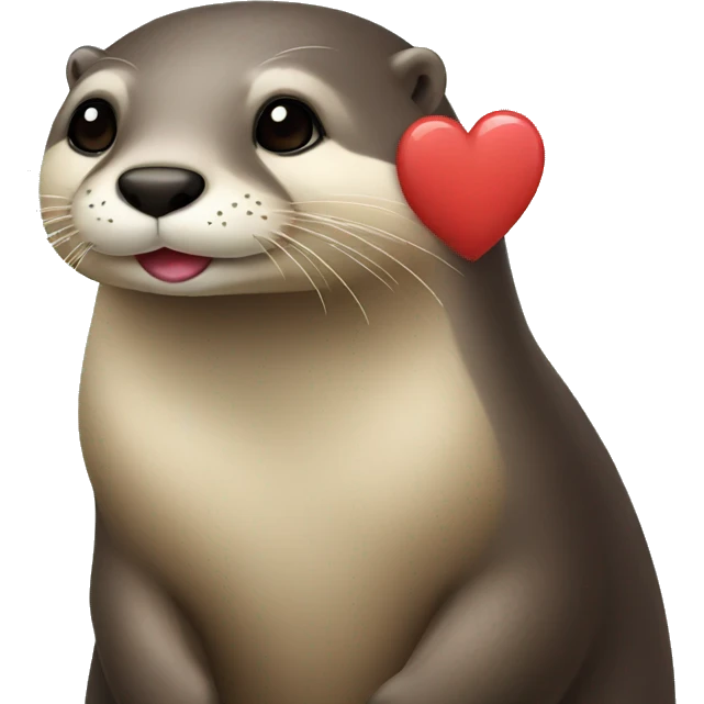 Loutre with Heart  emoji