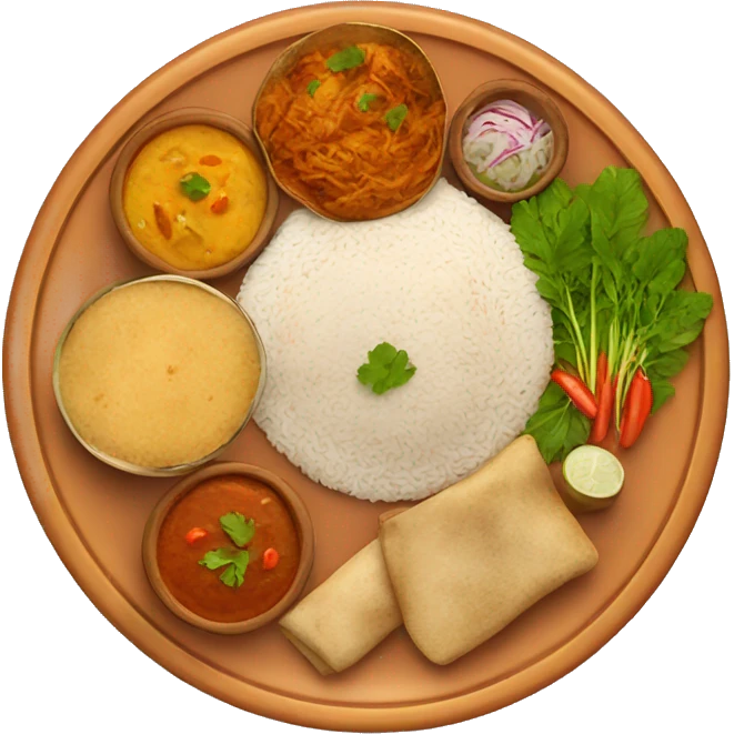 indian Food on big plate emoji