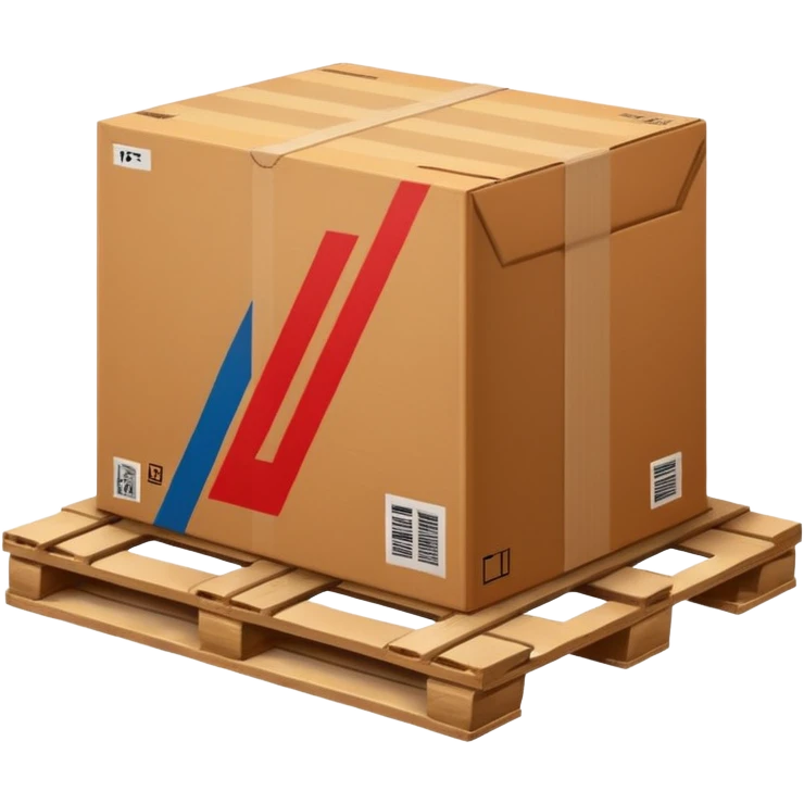 a shipping box on a shipping pallet emoji