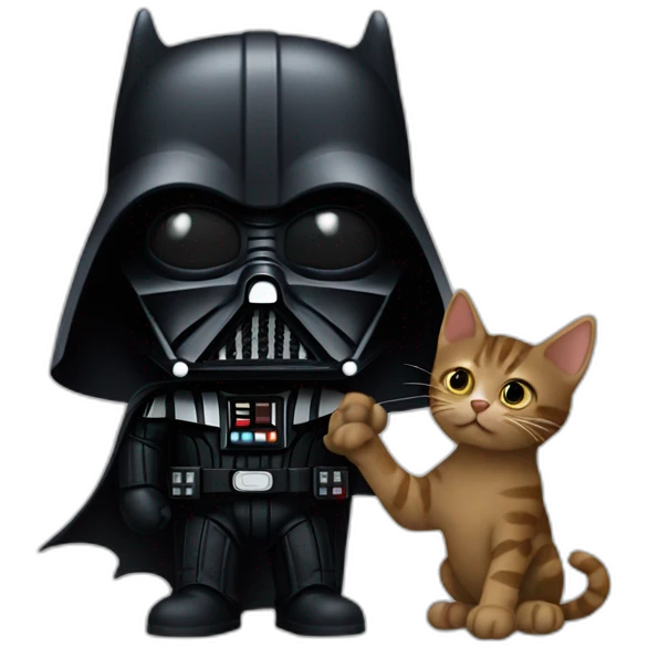 Darth Vader holding a cat emoji