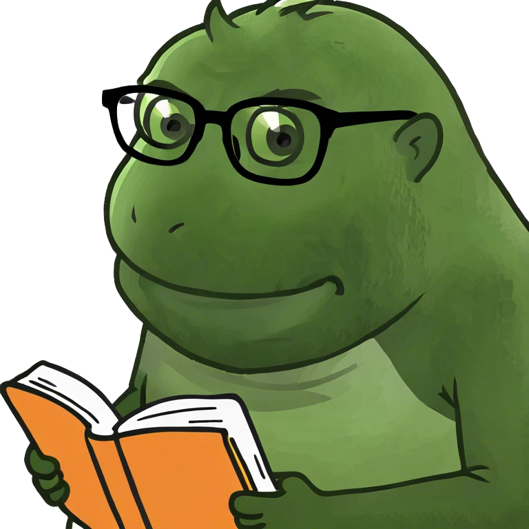 Yeti studying emoji