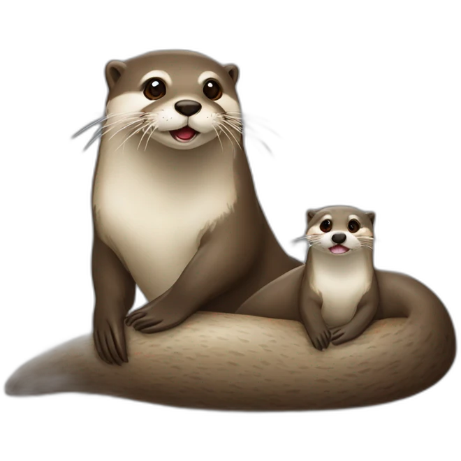 loutre avec une tortu emoji