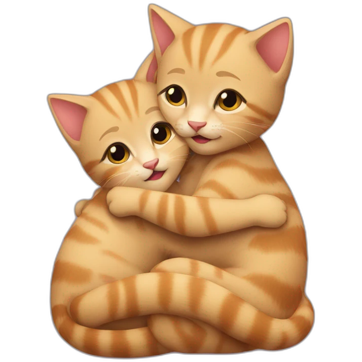 kittens hug emoji
