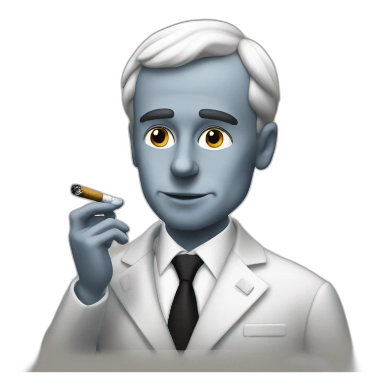 Macron smoking emoji