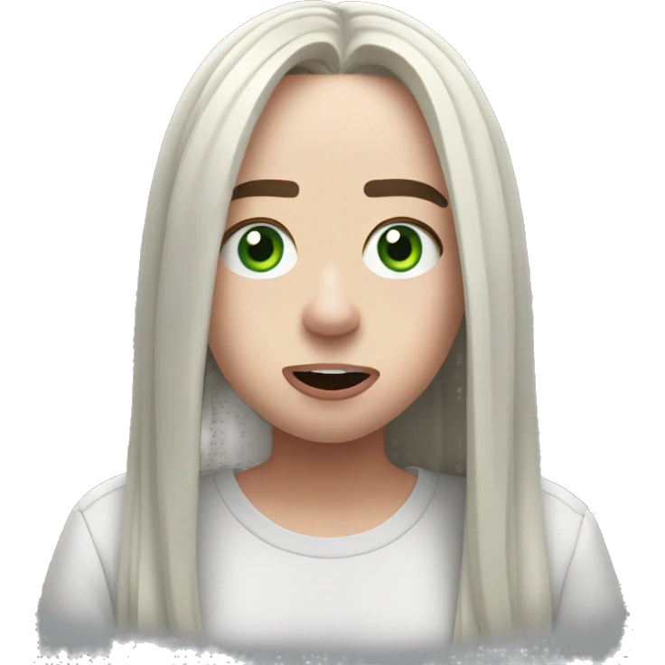 happily surprised Billie Eilish emoji
