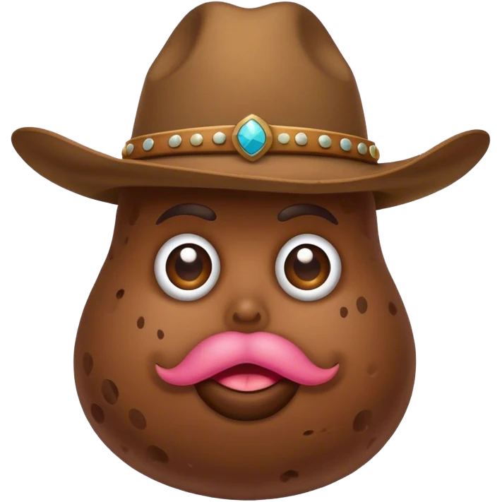 Poop wearing cowboy hat emoji