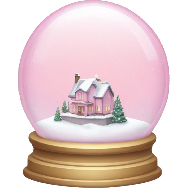 Pastel pink snow globe emoji