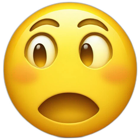 Round yellow smiling face with nervous eyes and a lot of sweat emoji