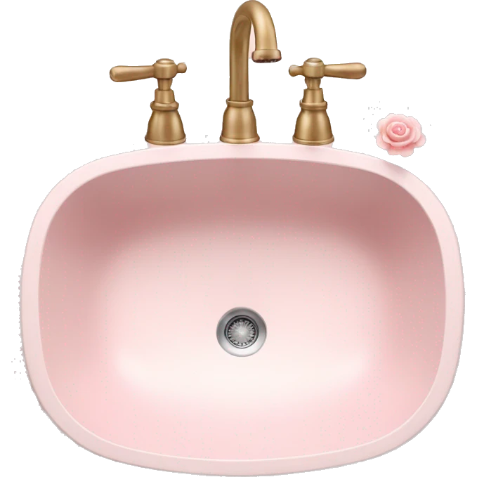 Light pink floral sink and faucet  emoji