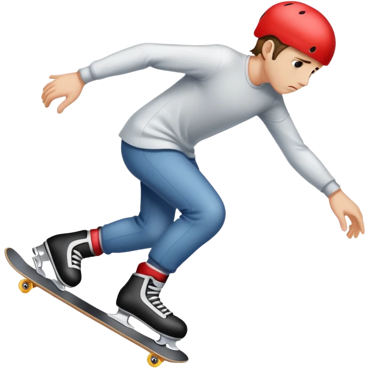 Sad face skating his head emoji
