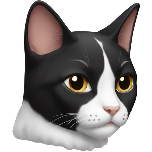 Tuxedo cat loafing emoji