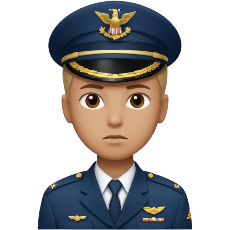 military, only head emoji