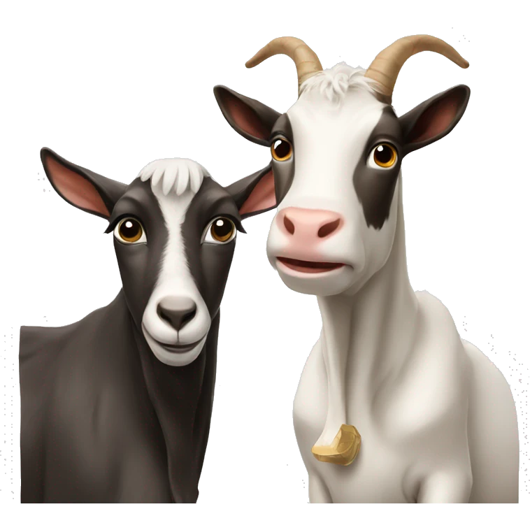 Goat and cow emoji