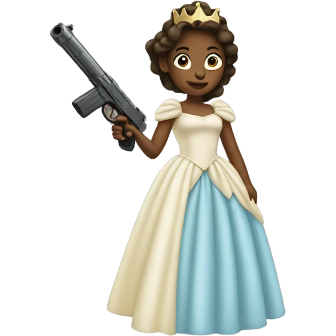 Princess holding a gun  emoji